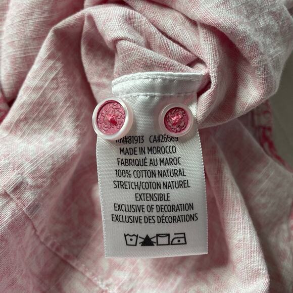 Robert Graham Modern Americana Pink Short Sleeve Button Up Sz Large Men's Cotton - Picture 5 of 5